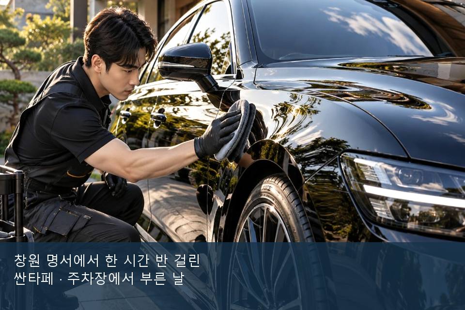 창원 명서에서 한 시간 반 걸린 싼타페 · 주차장에서 부른 날